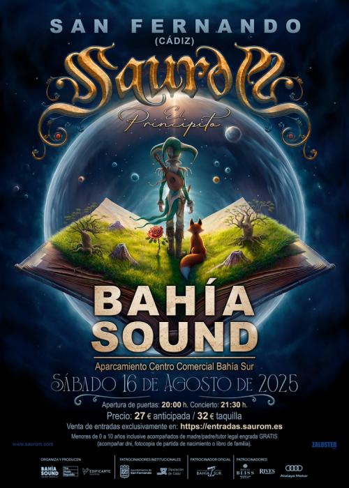 Cartel de Concierto de Saurom en San Fernando