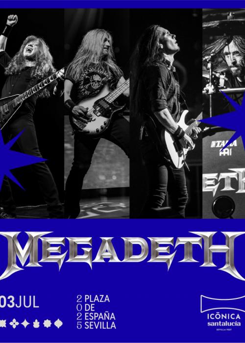 Cartel de Concierto de Megadeth en Sevilla