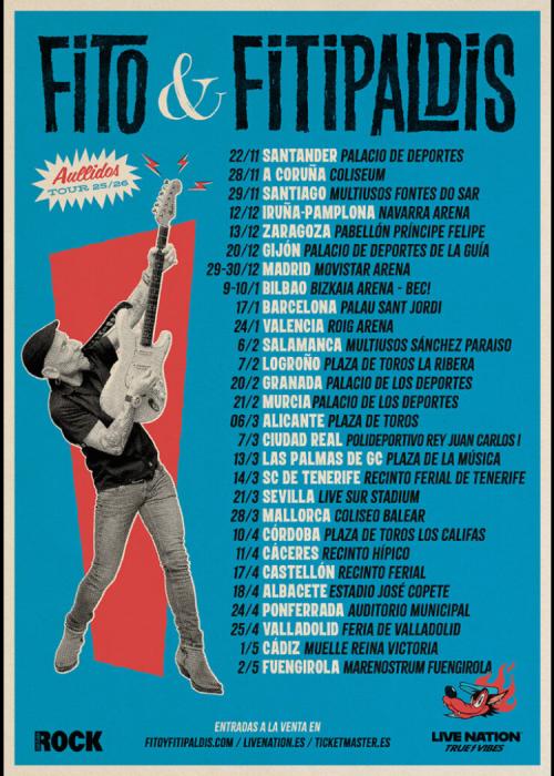 Cartel de Concierto de Fito & Fitipaldis en Santiago de Compostela