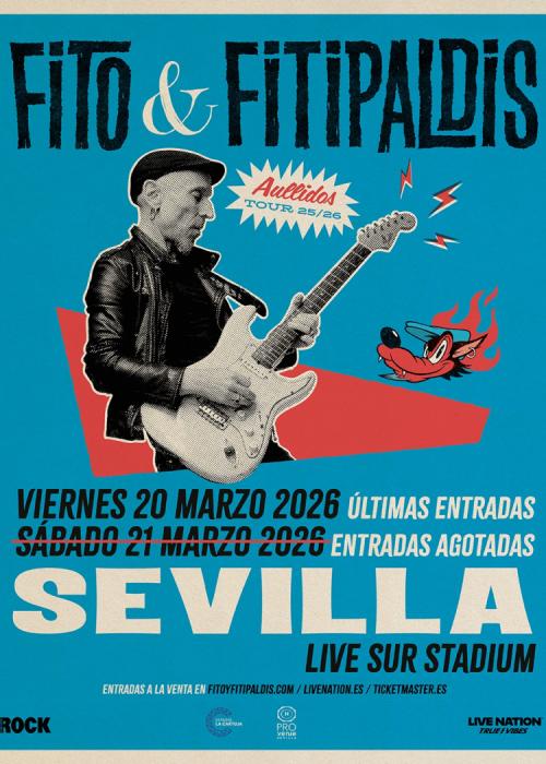 Cartel de Concierto de Fito & Fitipaldis en Sevilla
