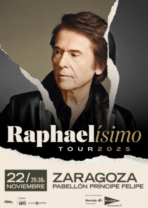 Cartel de Concierto de Raphael en Zaragoza