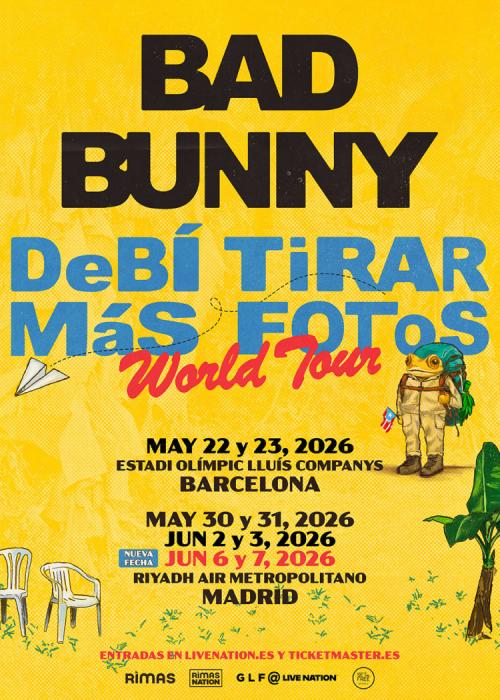 Cartel de Concierto de Bad Bunny en Barcelona (Segunda Fecha)