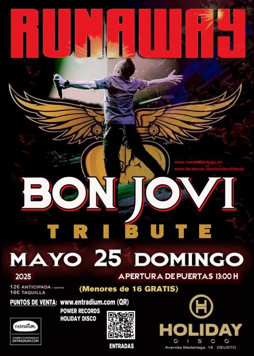 Cartel de Concierto de RUNAWAY-BON JOVI TRIBUTE en Bilbao