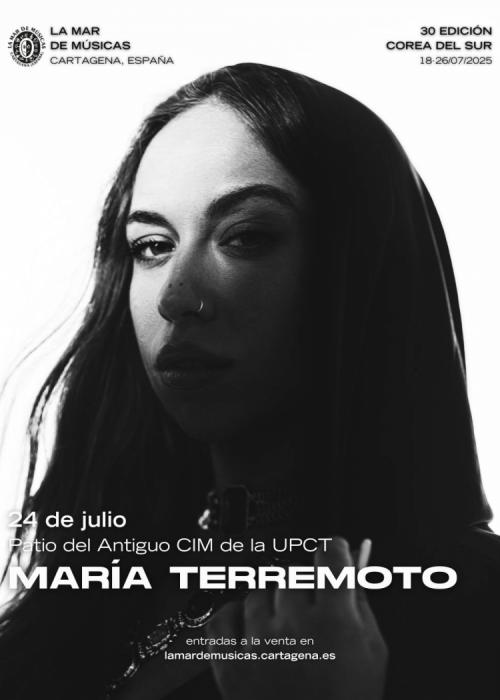 Cartel de Concierto de María Terremoto en Cartagena