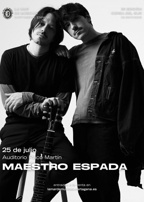 Cartel de Maestro Espada + Guitarricadelafuente + Ortiga en Cartagena