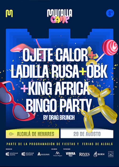 Cartel de Ojete Calor + Ladilla Rusa + OBK + King Africa en Alcalá de Henares