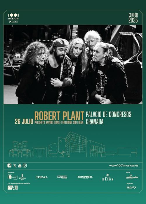 Cartel de Concierto de Robert Plant en Granada