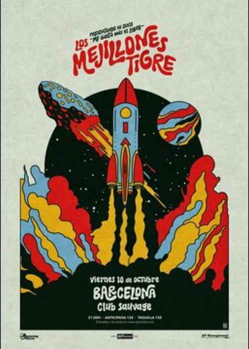 Cartel de Los Mejillones Tigre en Barcelona