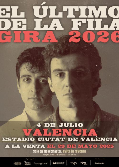 Cartel de Concierto de El Último de la Fila en Valencia