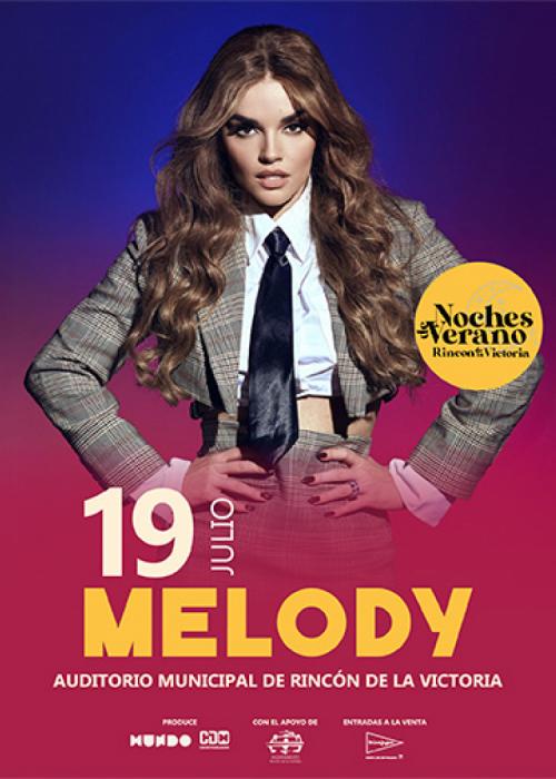 Cartel de Concierto de Melody en El Rincón de la Victoria - Málaga