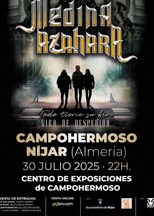Cartel de Concierto de Medina Azahara en Campohermoso (Níjar)