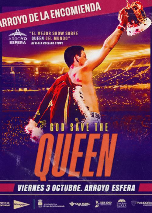 Cartel de God Save The Queen en Valladolid