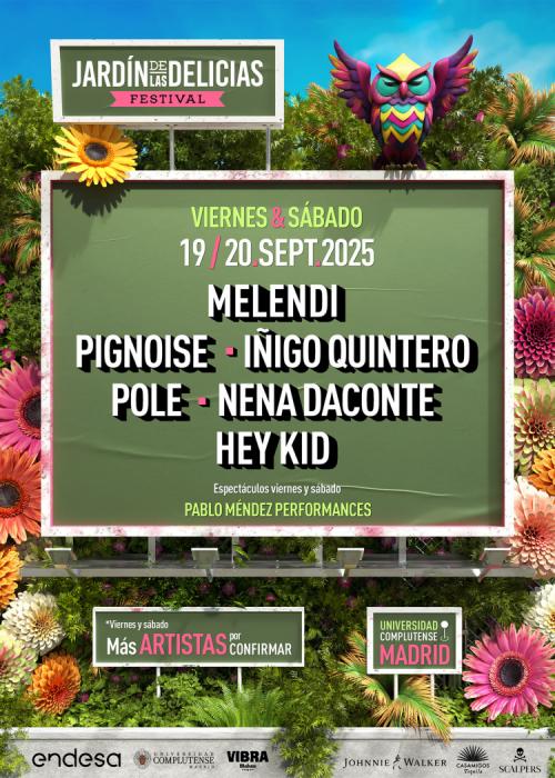 Cartel de Jardín de las Delicias Madrid 2025