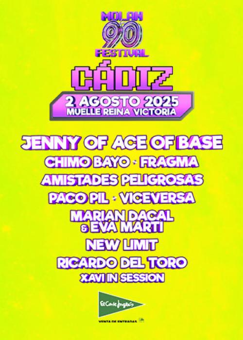 Cartel de Festival Molan los 90 en Cádiz