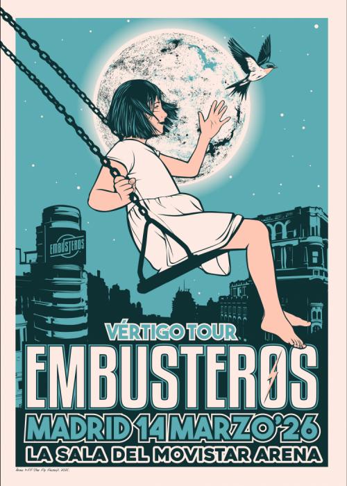 Cartel de Concierto de Embusteros en Madrid