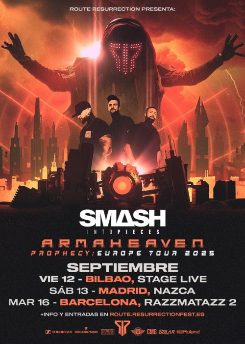 Cartel de Concierto de Smash Into Pieces en Barcelona
