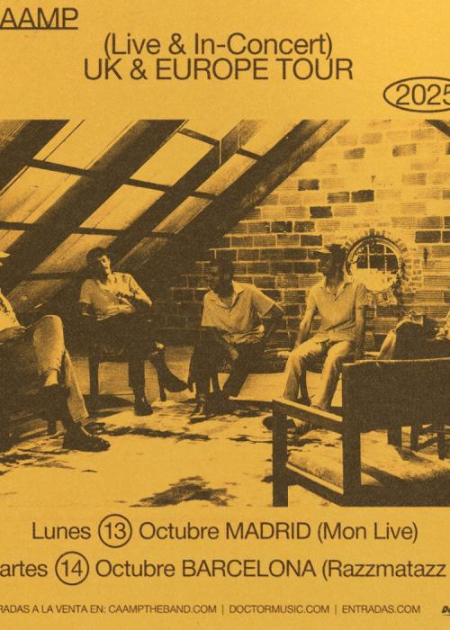 Cartel de Concierto de Caamp en Barcelona