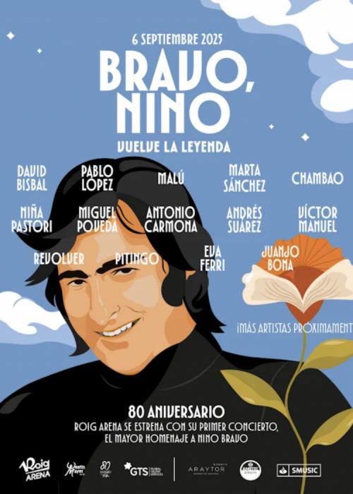 Cartel de Concierto Homenaje a NINO BRAVO en Valencia