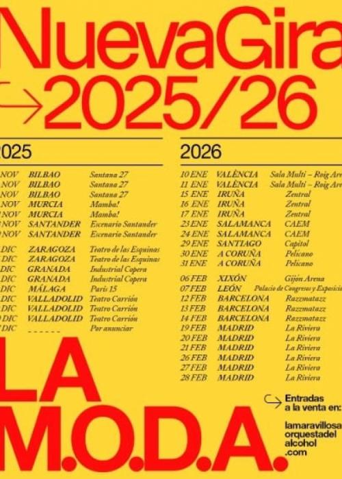 Cartel de La M.O.D.A. en A Coruña (Primera Fecha)