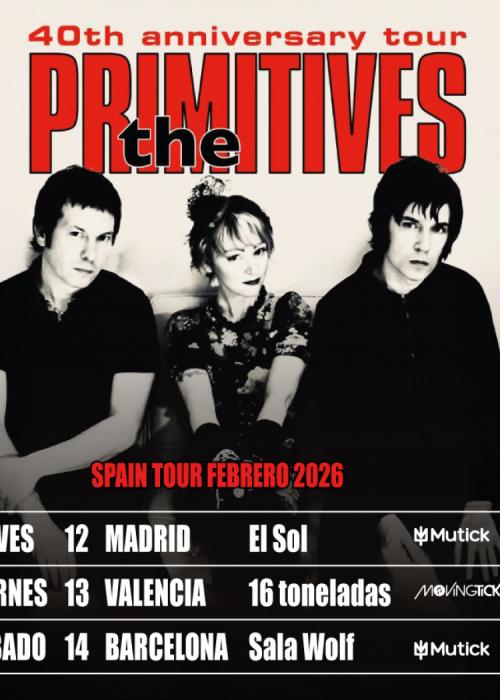 Cartel de Concierto de The Primitives en Barcelona