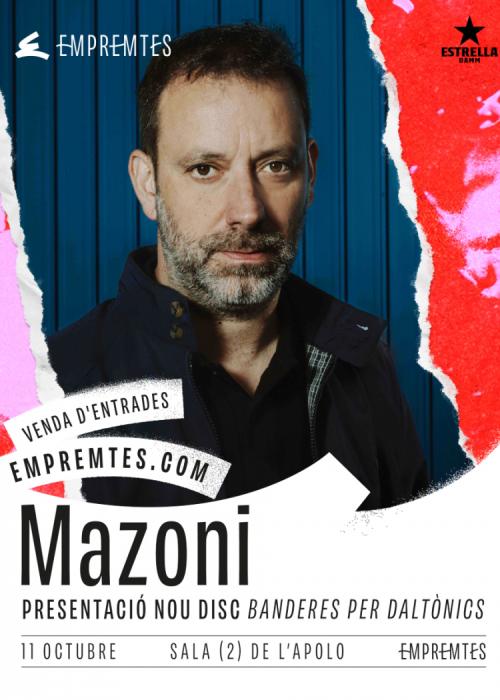 Cartel de Concierto de Mazoni en Barcelona