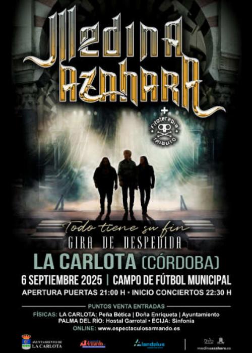 Cartel de Concierto de Medina Azahara en La Carlota - Córdoba