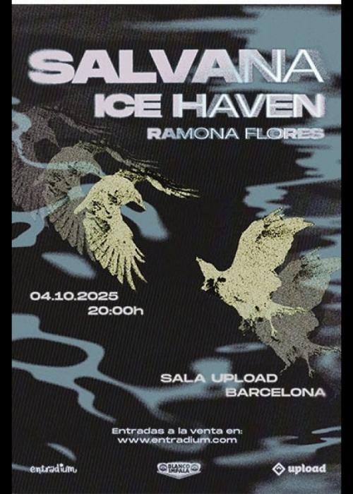Cartel de Concierto de Salvana en Barcelona
