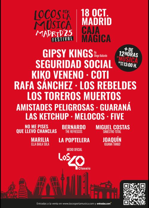 Cartel de Locos Por La Música 2025 - Madrid