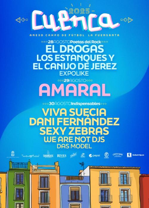 Cartel de El Drogas + Los Estanques + El Canijo de Jerez en Cuenca
