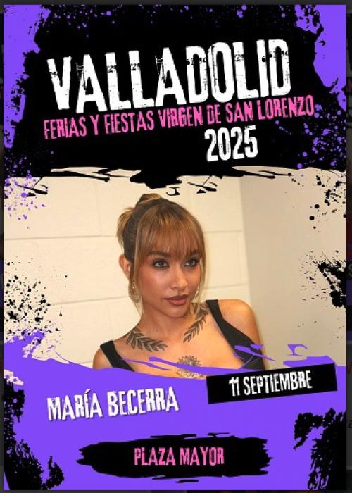 Cartel de Concierto de María Becerra en Valladolid
