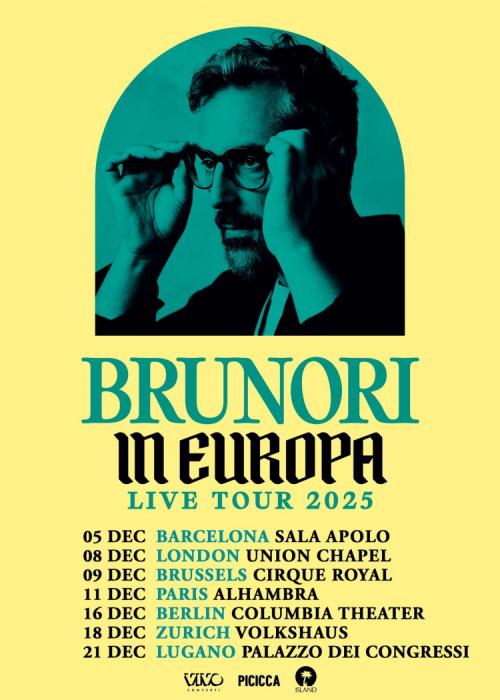 Cartel de Concierto de Brunori Sas en Barcelona