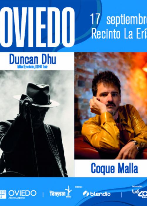Cartel de Concierto de Duncan Dhu + Coque Malla en Oviedo