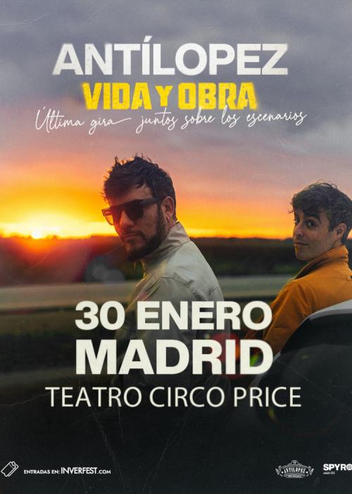 Cartel de Concierto de Antilópez en Madrid