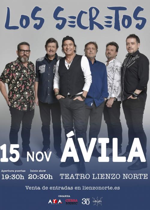 Cartel de Concierto de Los Secretos en Ávila