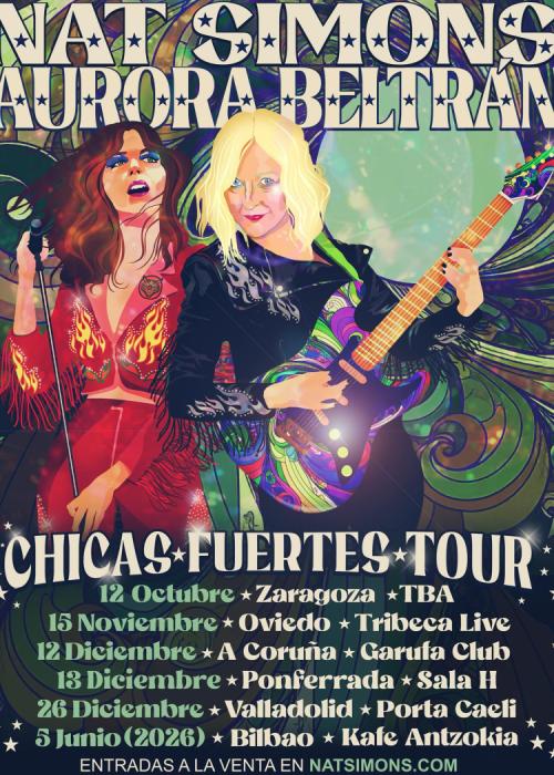 Cartel de Nat Simons + Aurora Beltrán en A Coruña