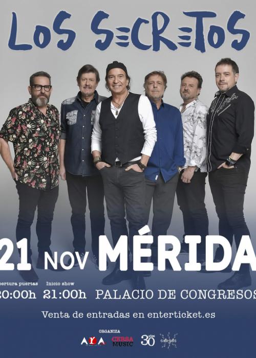 Cartel de Concierto de Los Secretos en Mérida