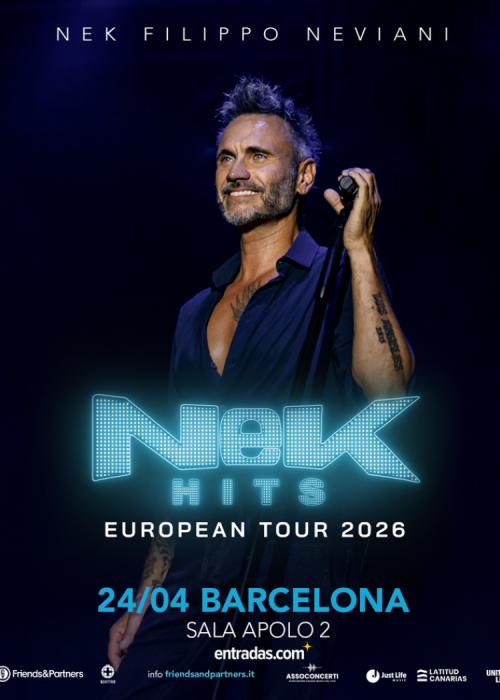 Cartel de Concierto de Nek en Barcelona