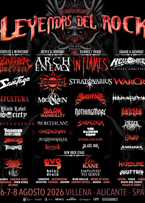 Cartel de Leyendas del Rock 2026