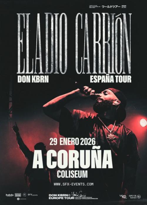 Cartel de Concierto de Eladio Carrión en A Coruña