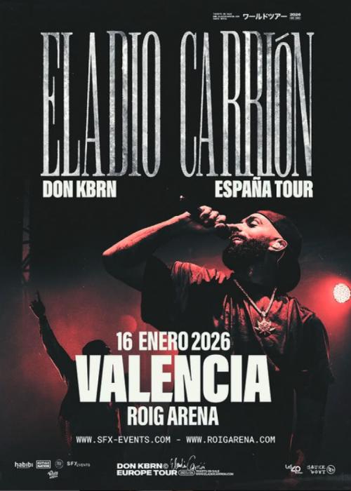 Cartel de Concierto de Eladio Carrión en Valencia