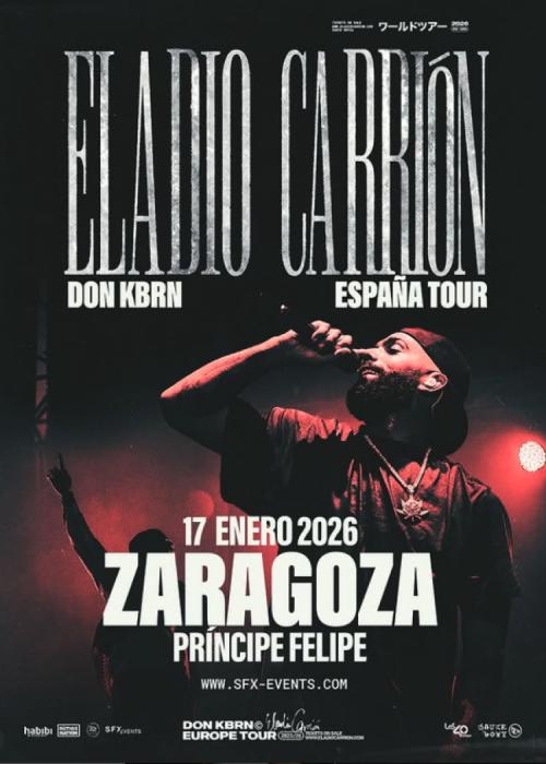 Cartel de Concierto de Eladio Carrión en Zaragoza