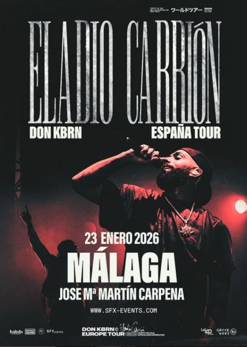 Cartel de Concierto de Eladio Carrión en Málaga