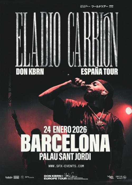 Cartel de Concierto de Eladio Carrión en Barcelona