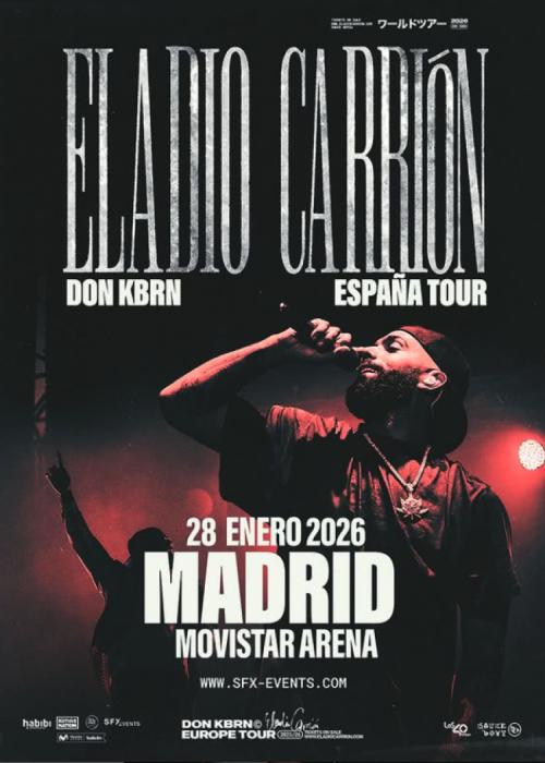 Cartel de Concierto de Eladio Carrión en Madrid
