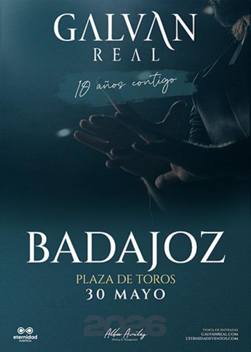 Cartel de Concierto de Galvan Real en Badajoz