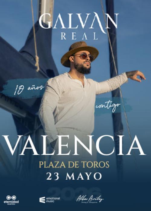 Cartel de Concierto de Galvan Real en Valencia