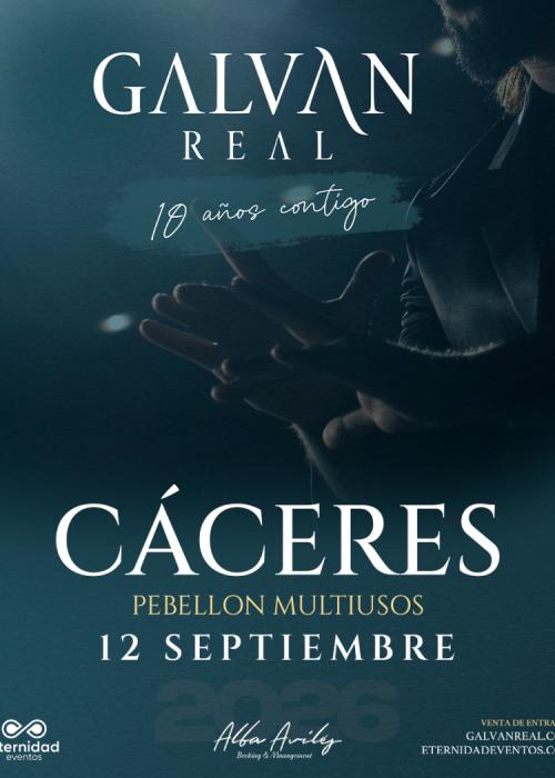 Cartel de Concierto de Galvan Real en Cáceres