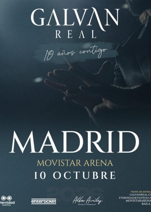 Cartel de Concierto de Galvan Real en Madrid