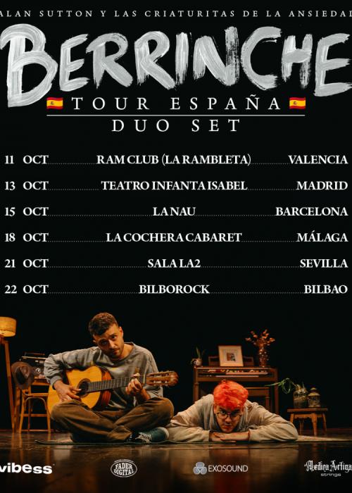 Cartel de Alan Sutton y Las Criaturitas de la Ansiedad en Madrid