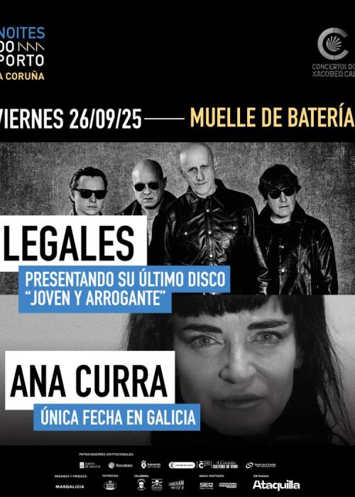 Cartel de Concierto de Ilegales + Ana Curra en A Coruña